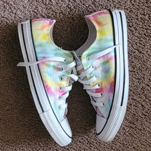 Converse All Star Low Tie Dye Sneakers Pastel - W 7.5 EUR 38 - Picture 9 of 13